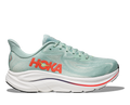 HOKA Clifton 10 Hombre Sage / Neon Flame — vista lateral