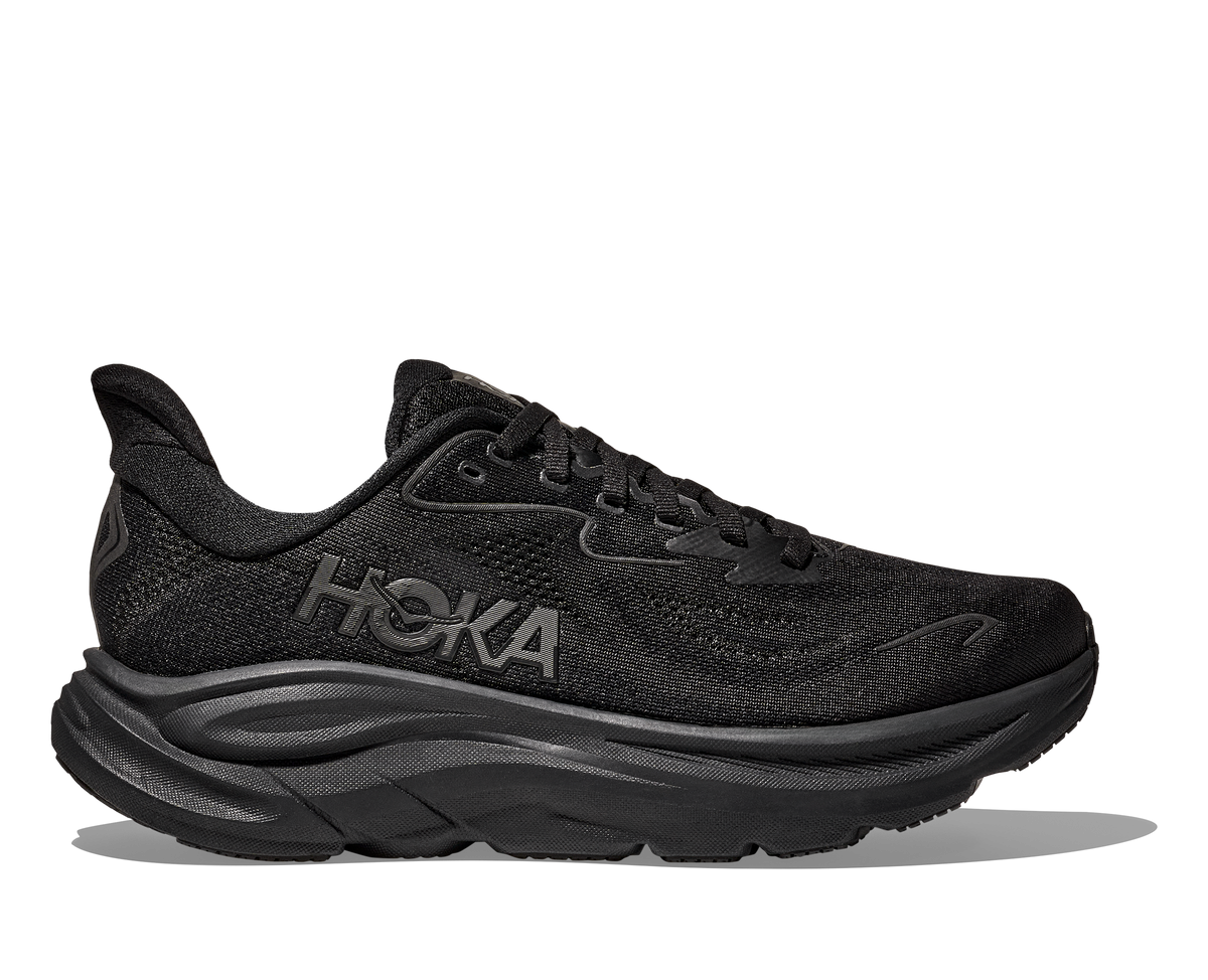 HOKA Clifton 10 Mujer Black Black — vista lateral