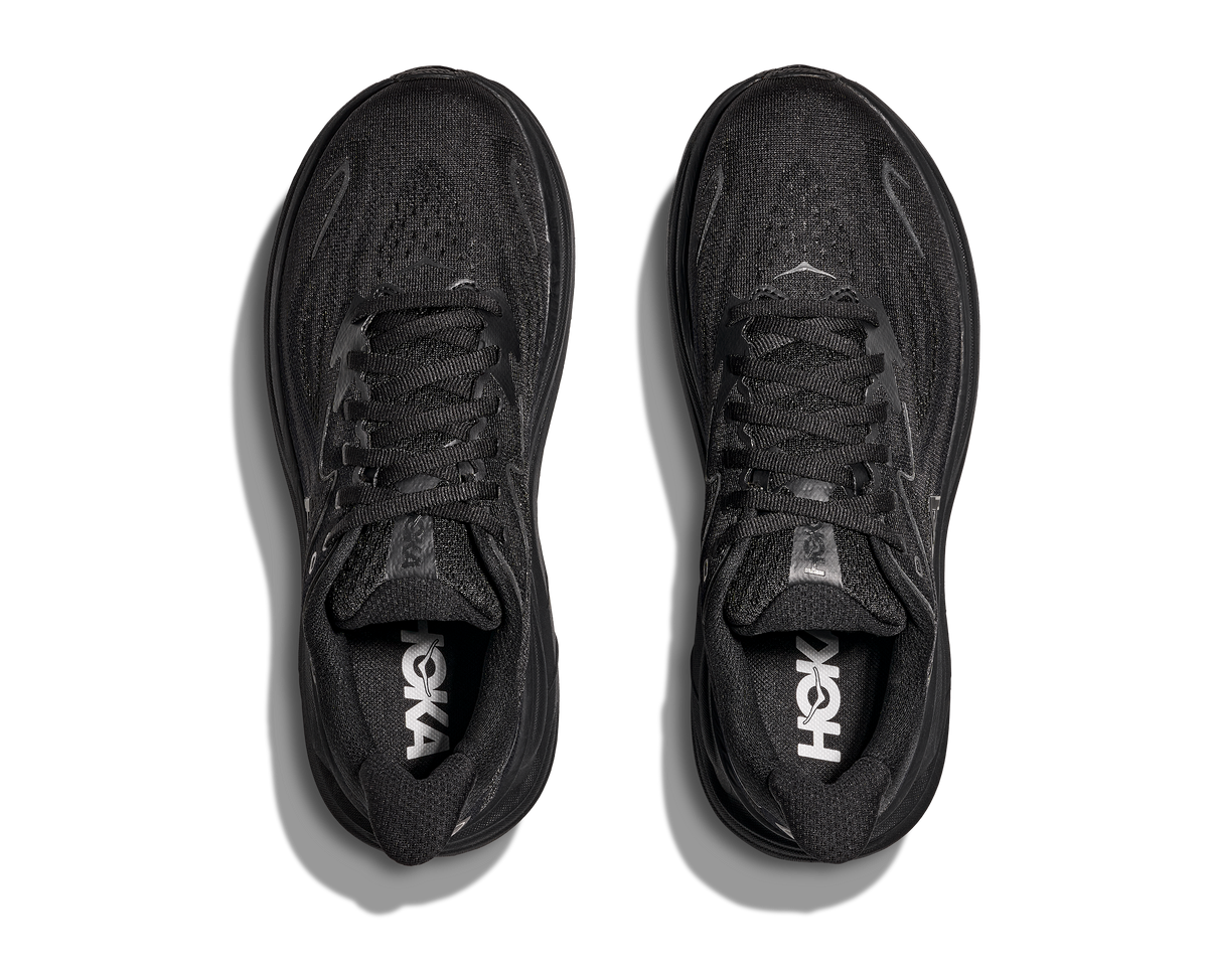 HOKA Clifton 10 Mujer Black Black — vista medial