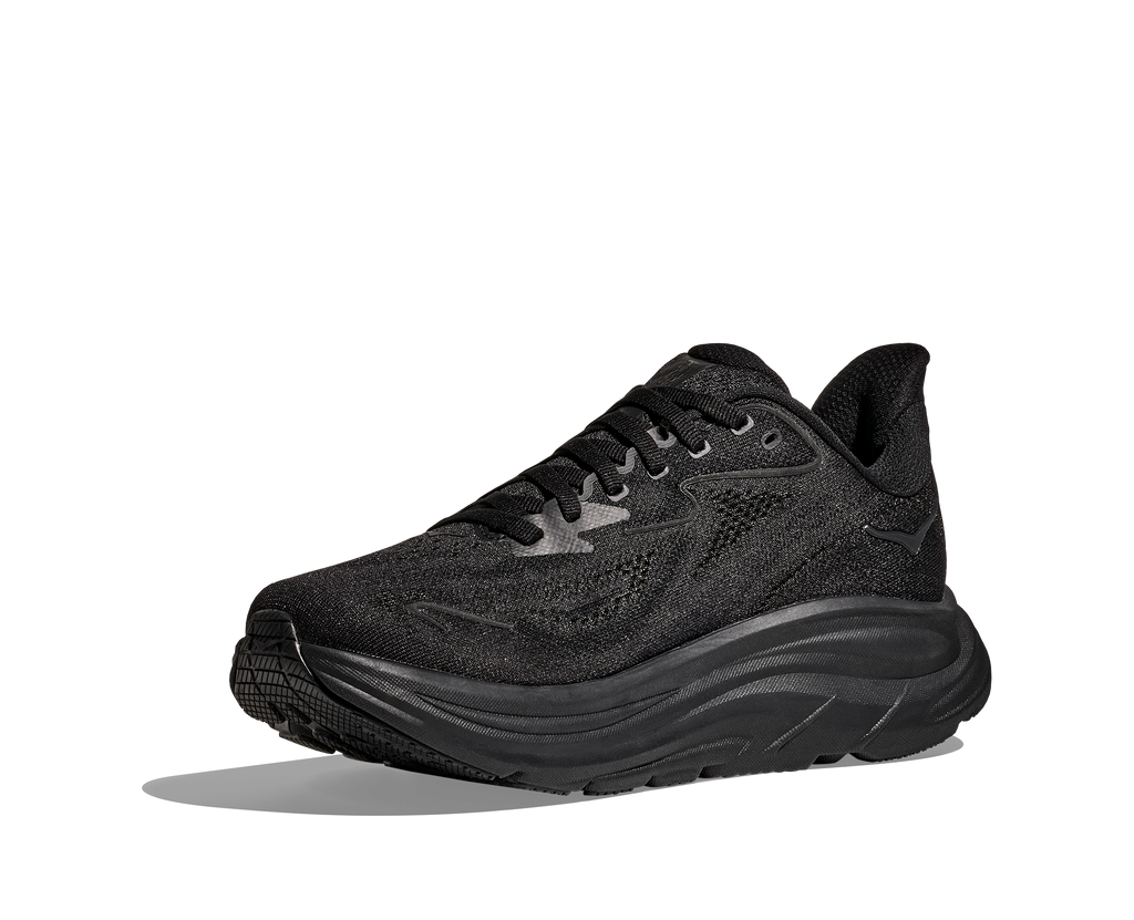 HOKA Clifton 10 Mujer Black Black — vista frontal