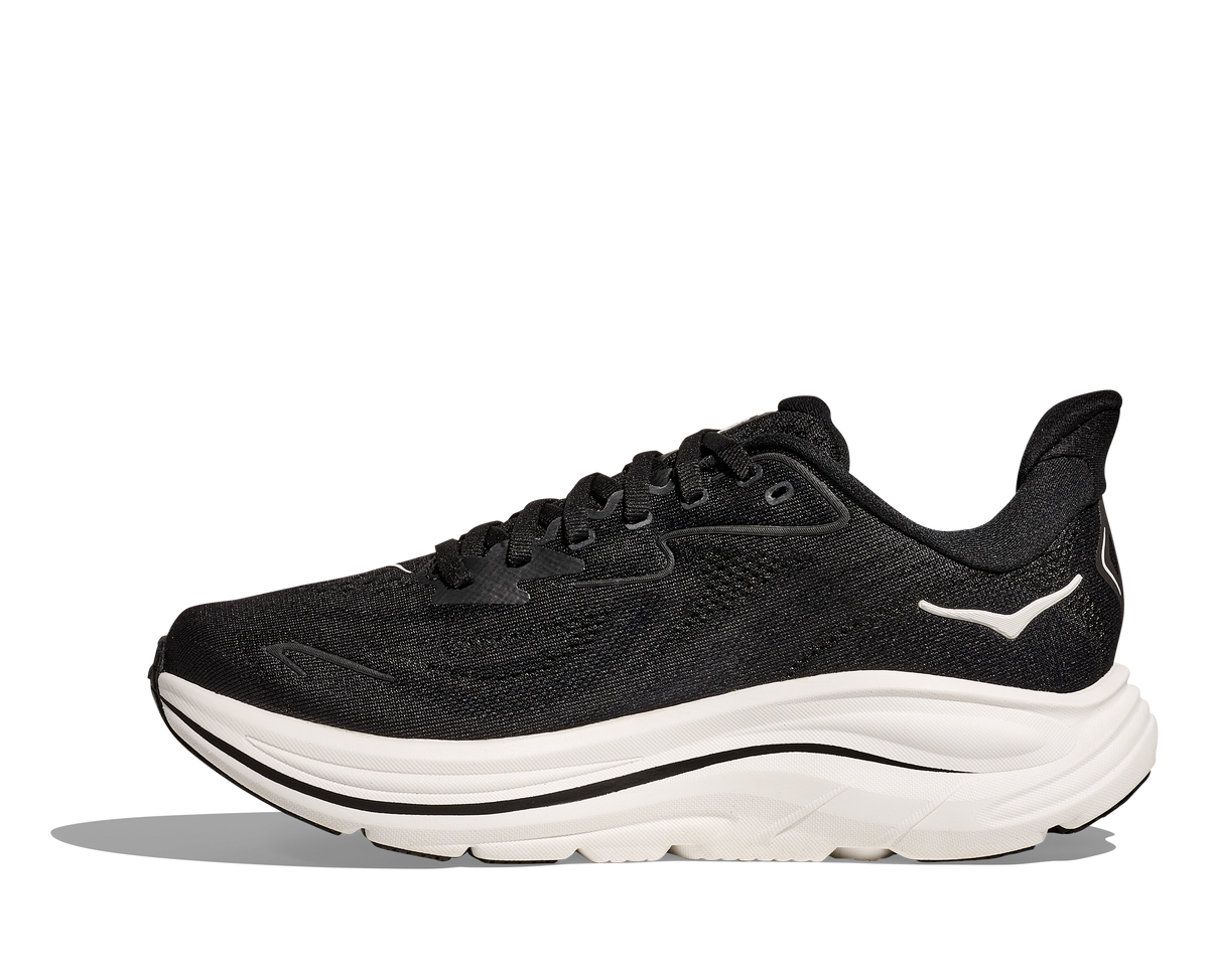 HOKA Clifton 10 Mujer Black White — detalle