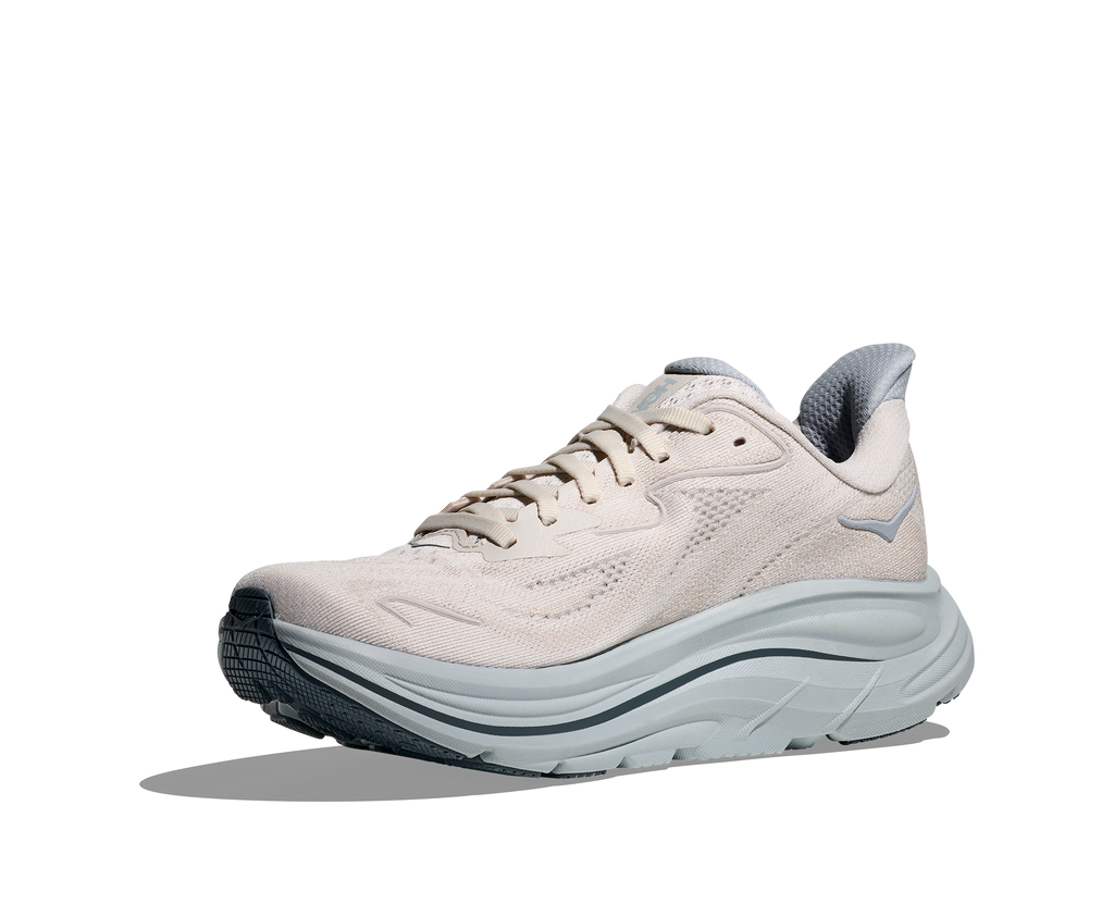HOKA Clifton 10 Mujer Grout Mineral Blue — vista frontal