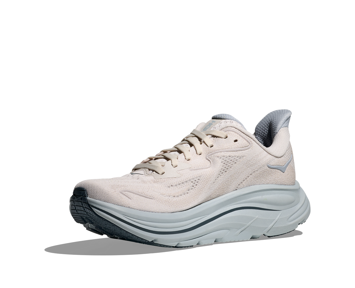 HOKA Clifton 10 Mujer Grout Mineral Blue — vista frontal