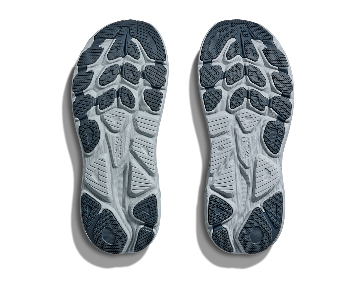 HOKA Clifton 10 Mujer Grout Mineral Blue — suela