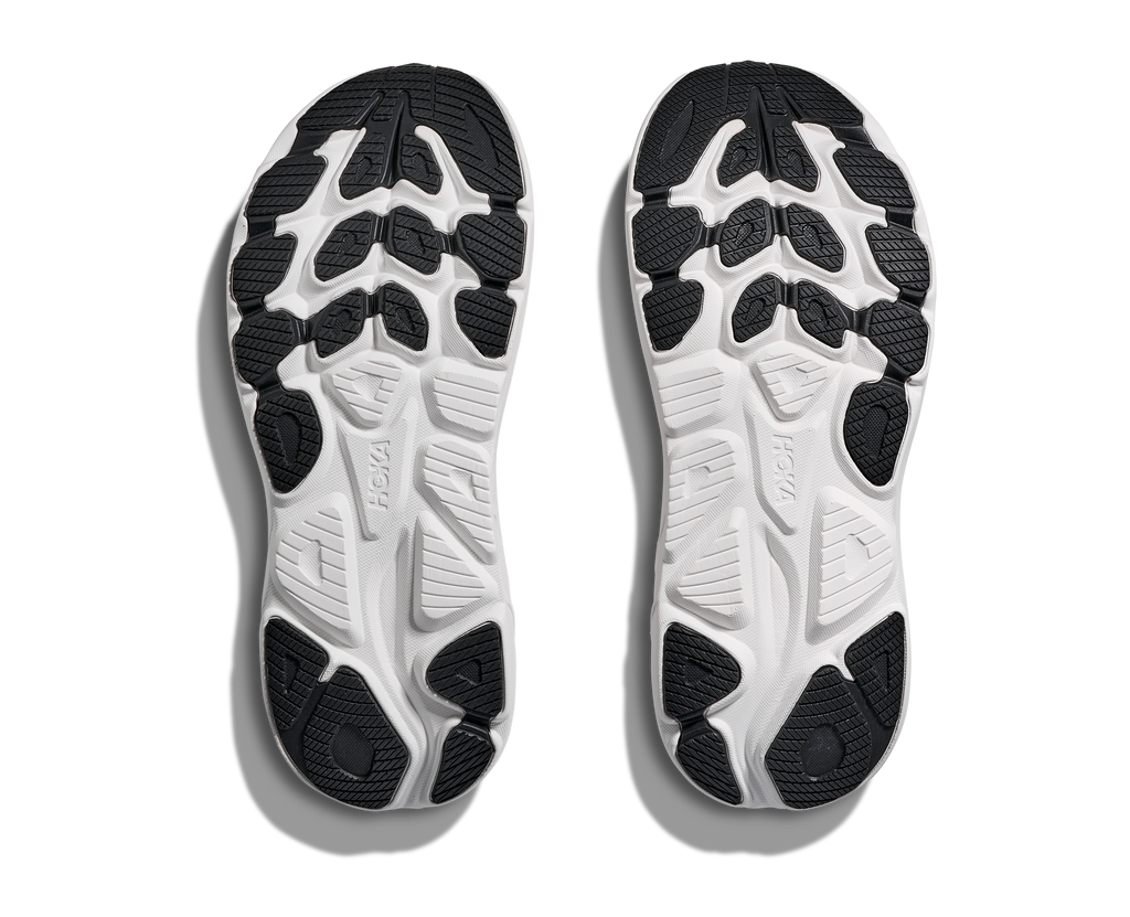 HOKA Clifton 10 Mujer Sea Glass / Neon Flame — suela
