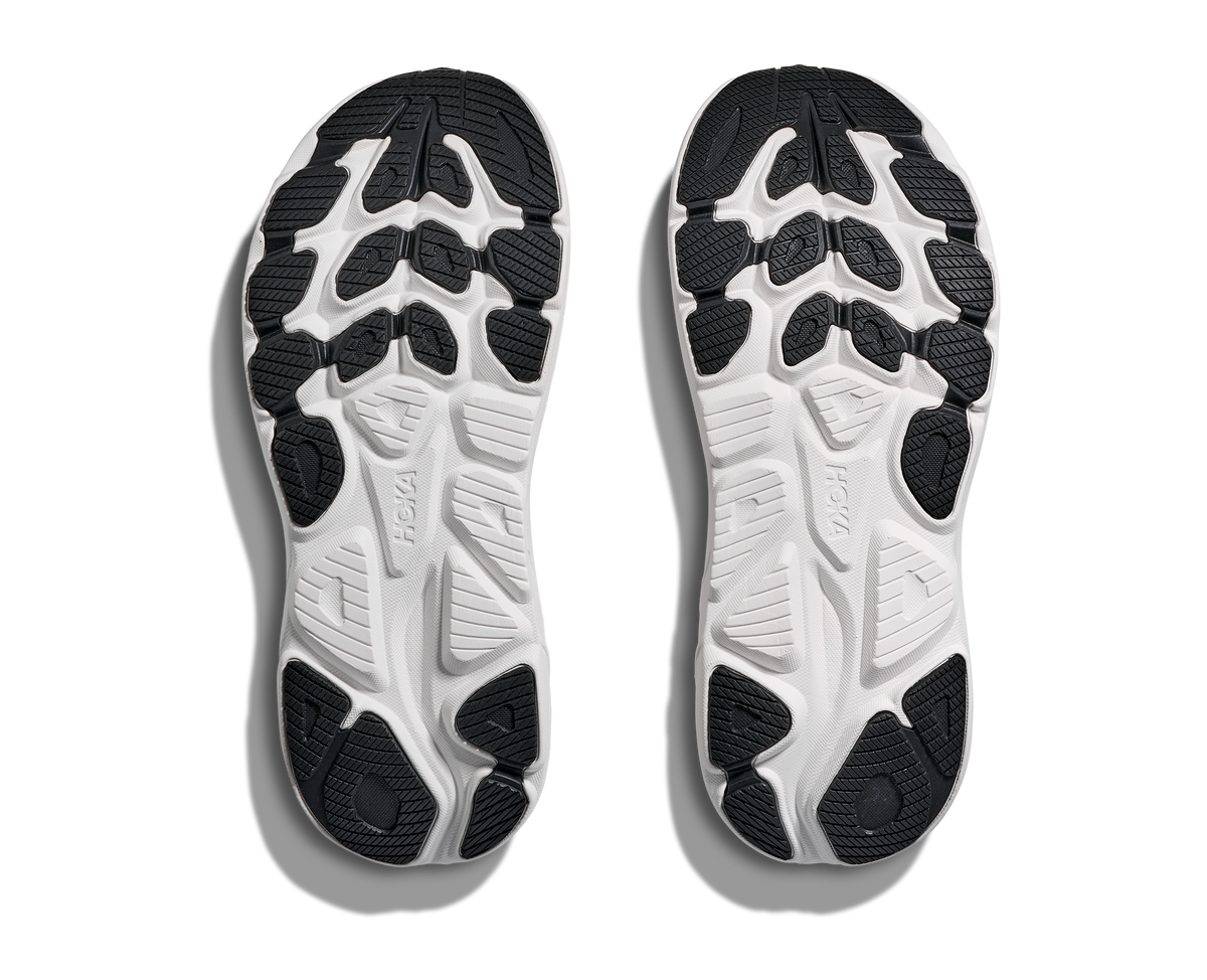 HOKA Clifton 10 Mujer Sea Glass / Neon Flame — suela