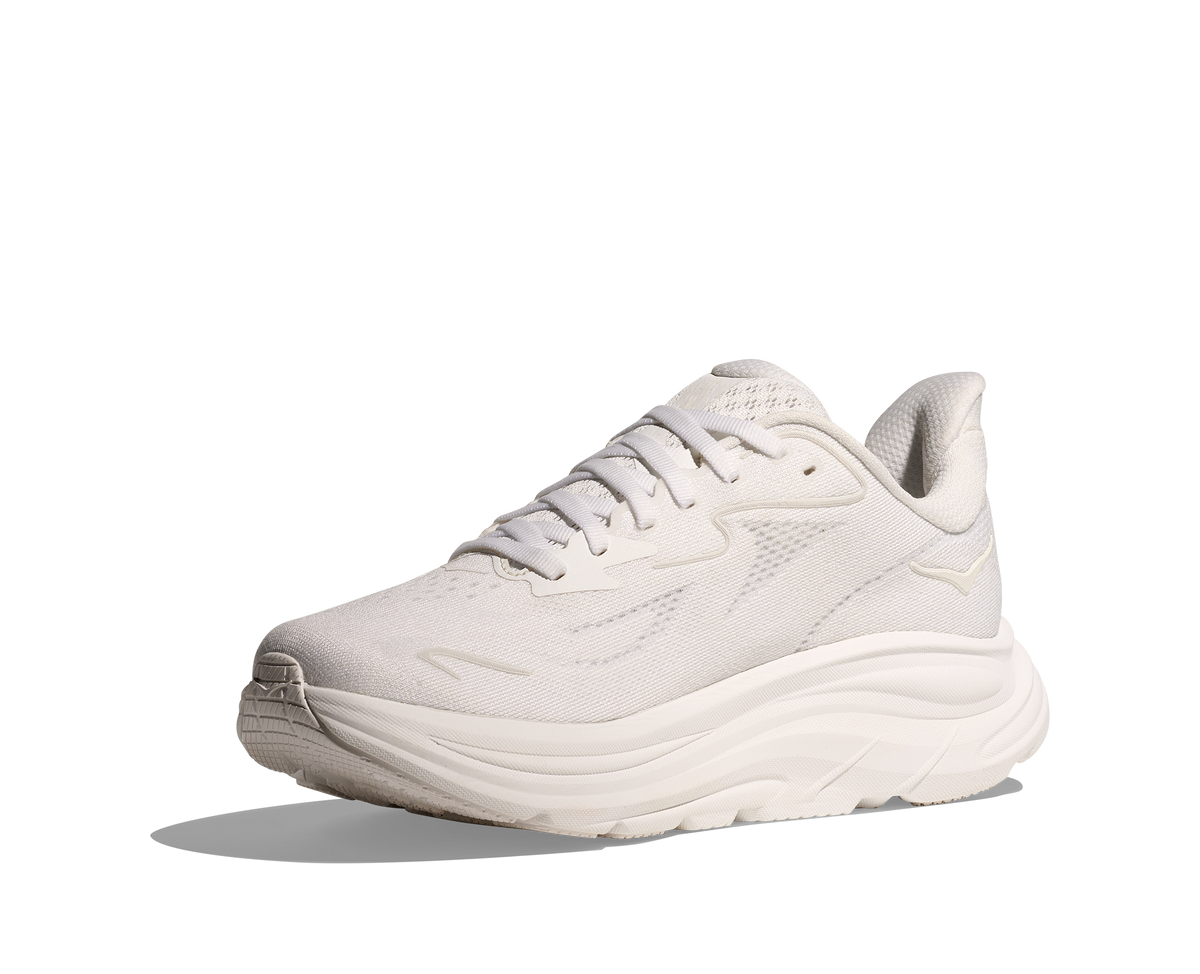 HOKA Clifton 10 Mujer White White — vista frontal
