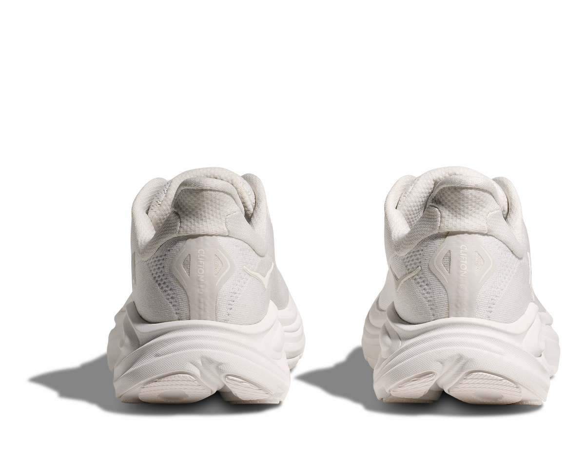 HOKA Clifton 10 Mujer White White — vista superior