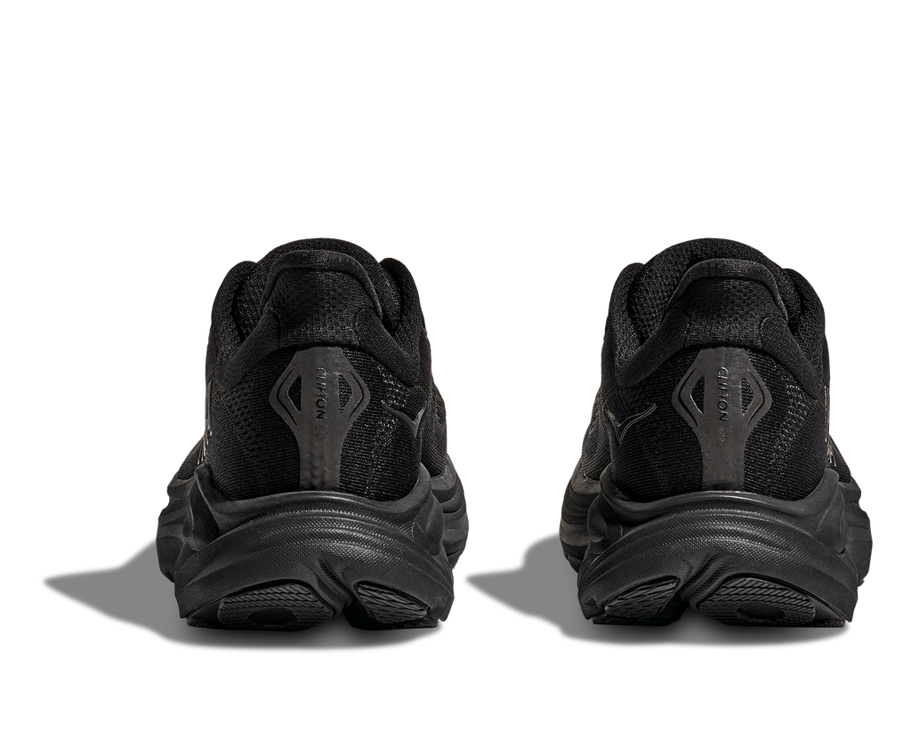 HOKA Clifton 10 Wide Hombre Black Black — vista superior