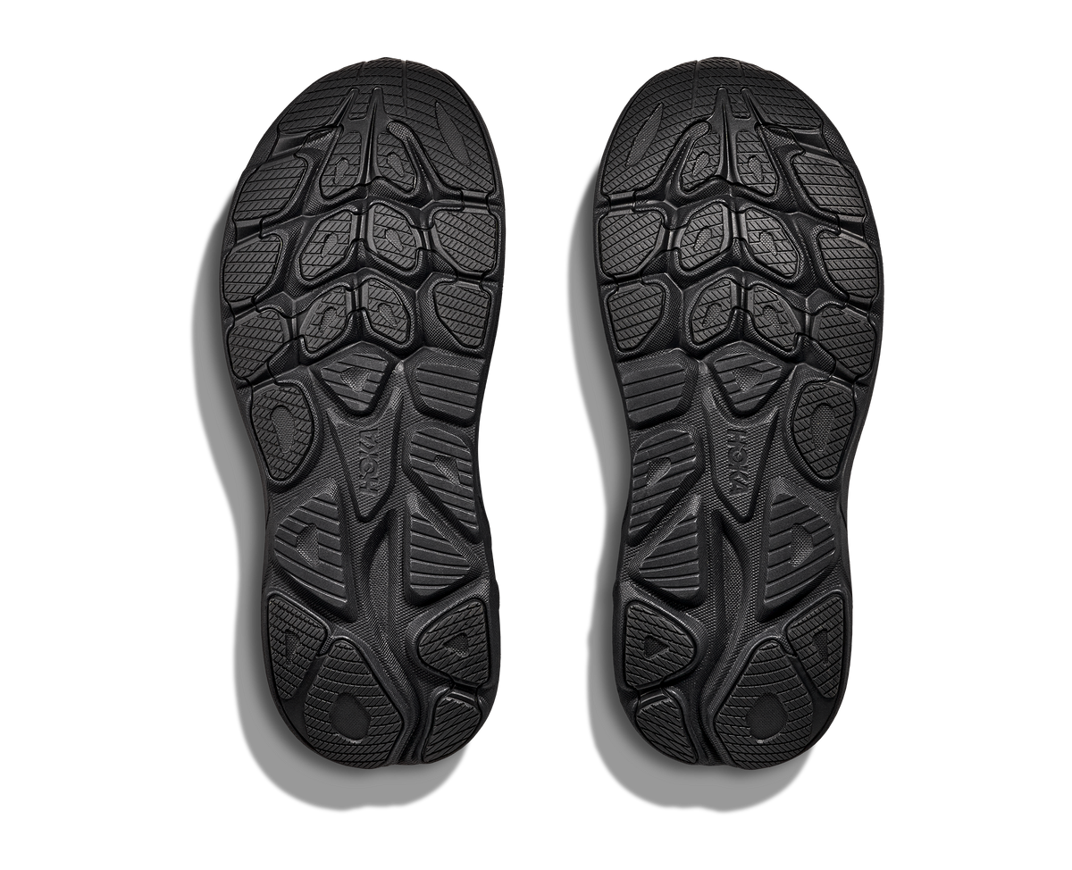 HOKA Clifton 10 Wide Hombre Black Black — suela