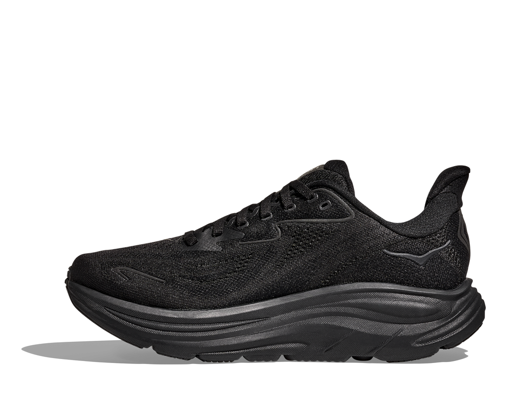 HOKA Clifton 10 Wide Hombre Black Black — detalle
