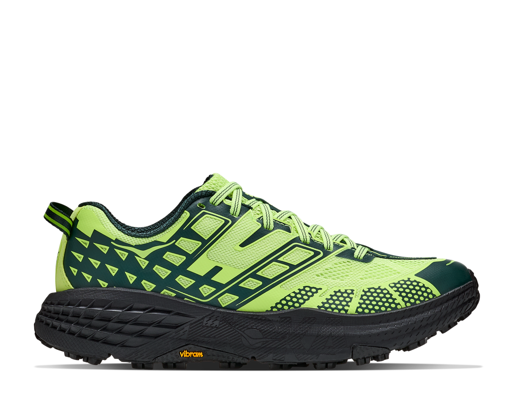 HOKA Speedgoat 2 Unisex Neon Yuzu / Black — vista lateral
