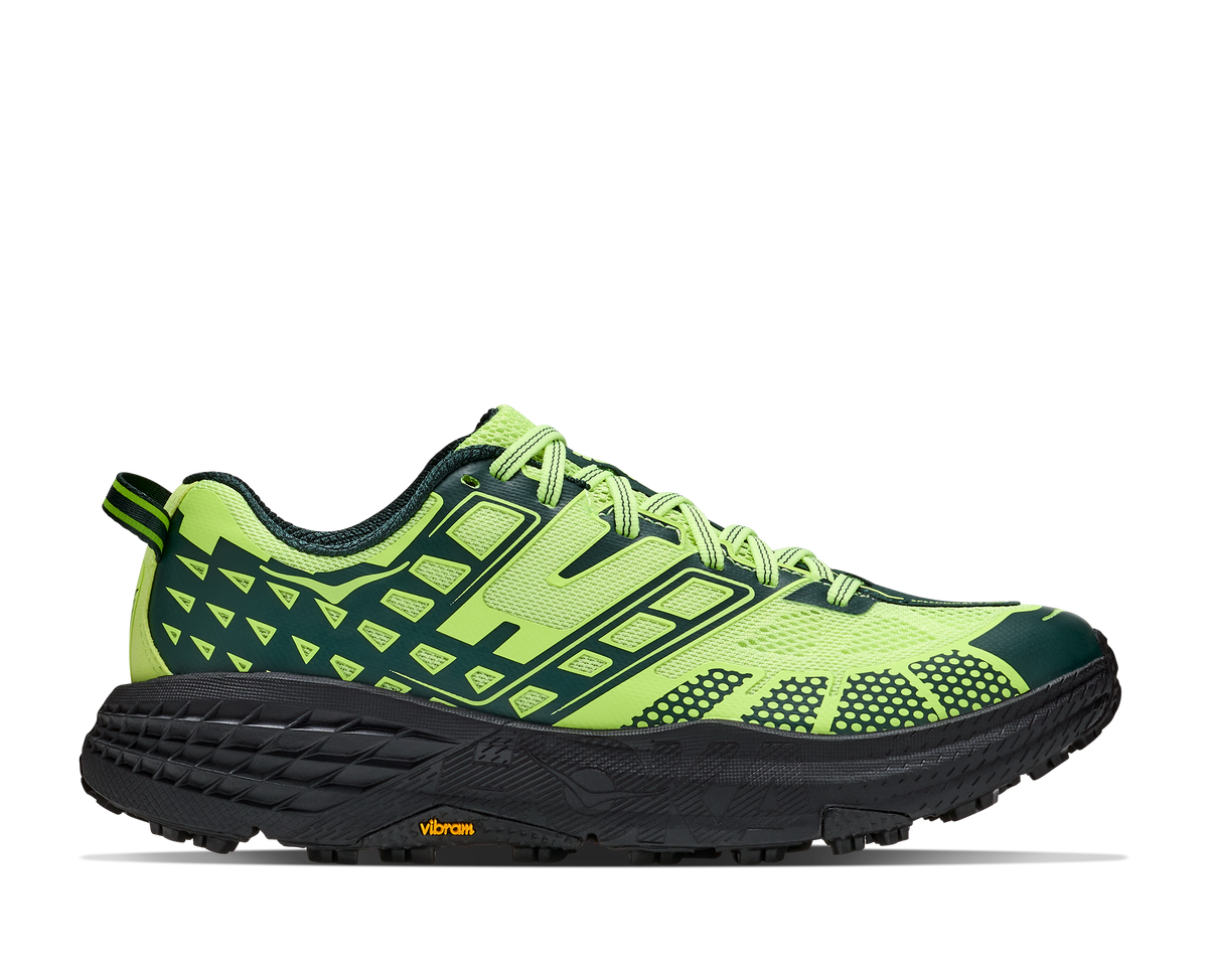 HOKA Speedgoat 2 Unisex Neon Yuzu / Black — vista lateral