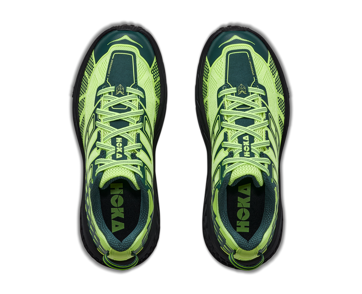 HOKA Speedgoat 2 Unisex Neon Yuzu / Black — vista medial