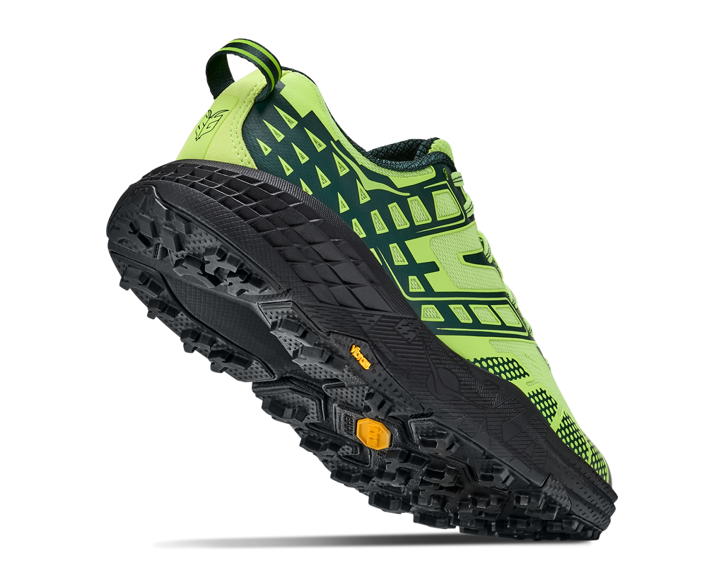 HOKA Speedgoat 2 Unisex Neon Yuzu / Black — vista tres cuartos