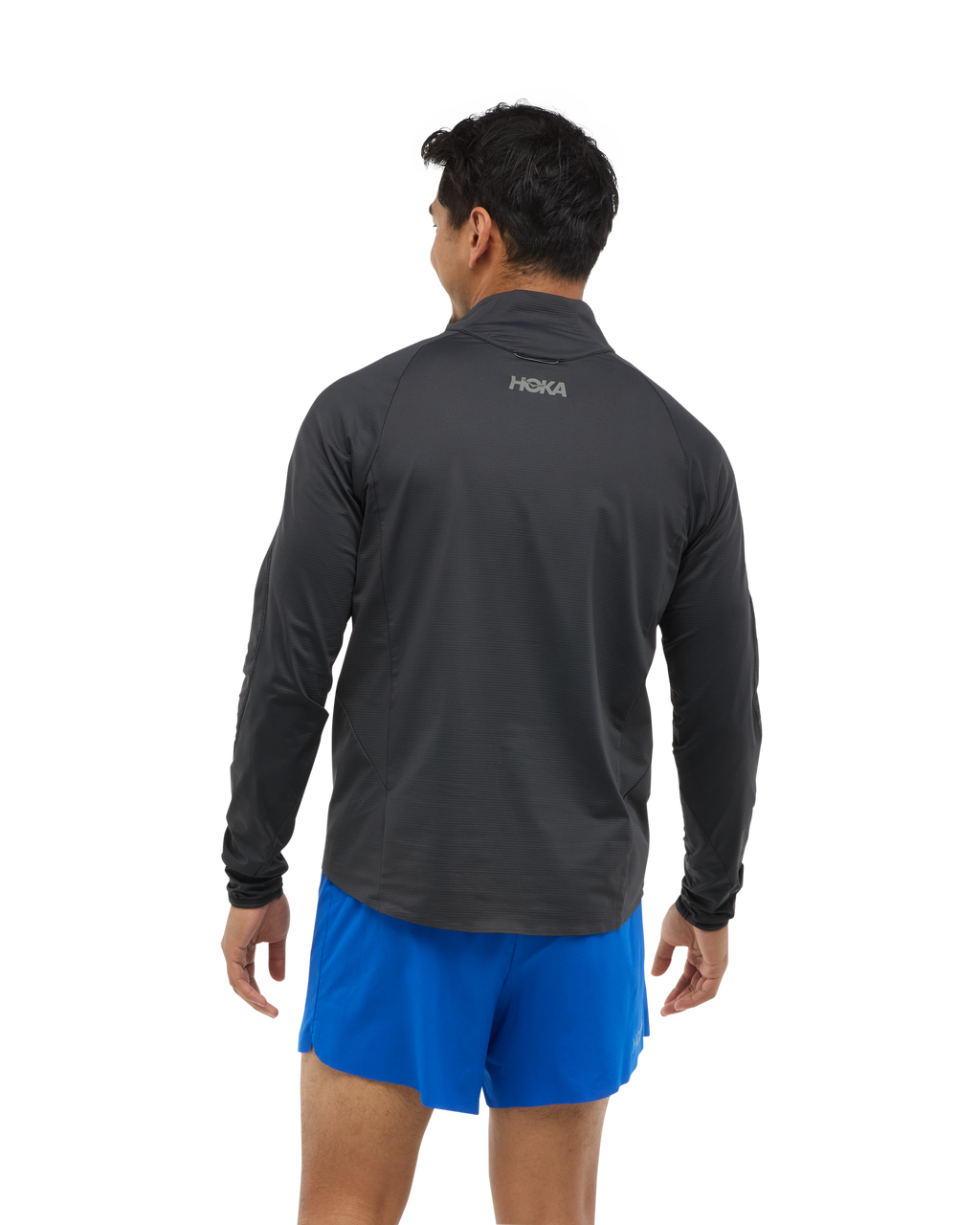 HOKA Glidetech Quarter Zip Hombre Black — vista medial