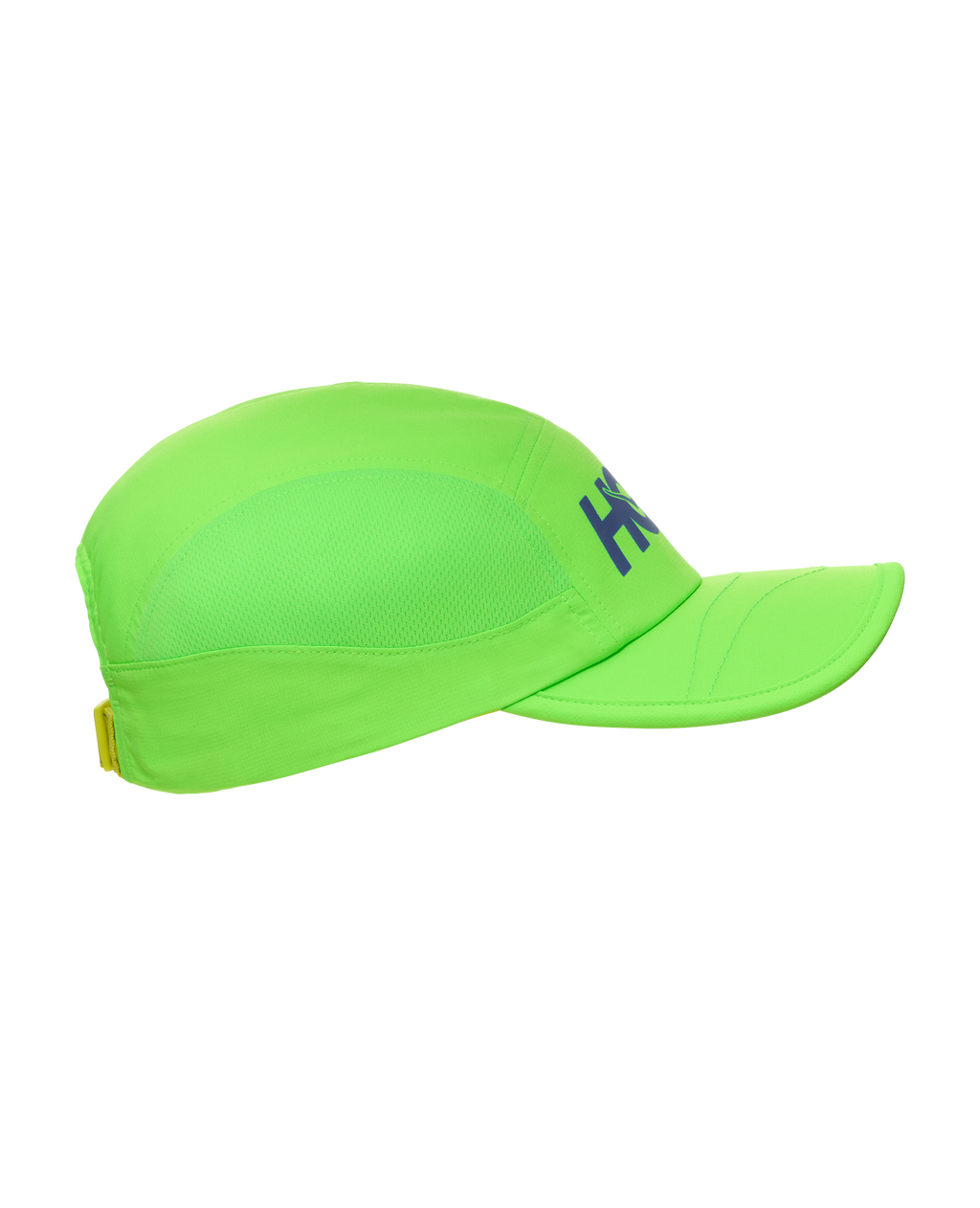 HOKA HOKA Run Hat Unisex Neon Green — vista tres cuartos