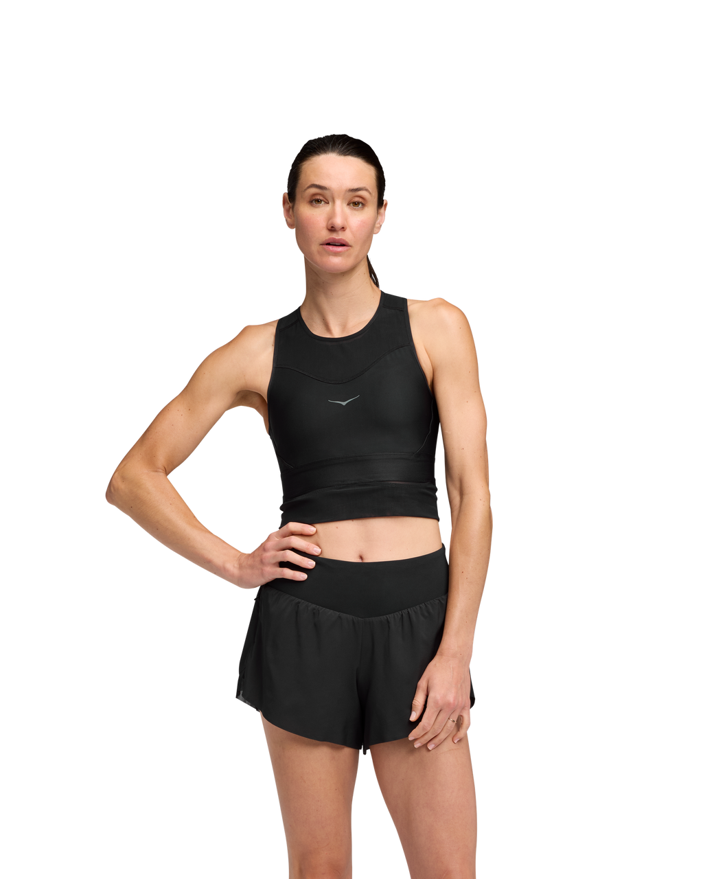 HOKA Race Day Bra Mujer Black Black — vista lateral