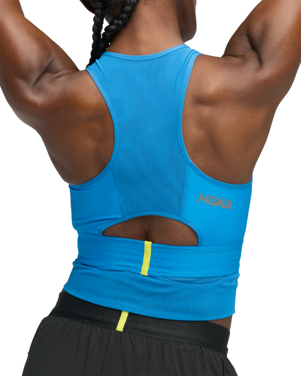 HOKA Race Day Bra Mujer HOKA Blue — vista tres cuartos