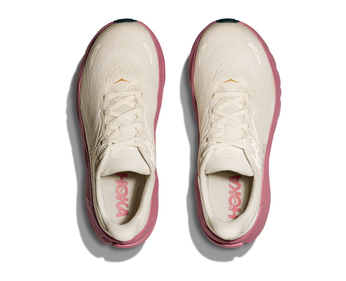 HOKA Arahi 8 Mujer Alabaster Lingonberry — vista medial