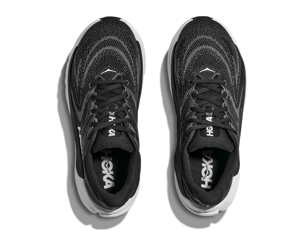 HOKA Arahi 8 Mujer Black White — vista medial