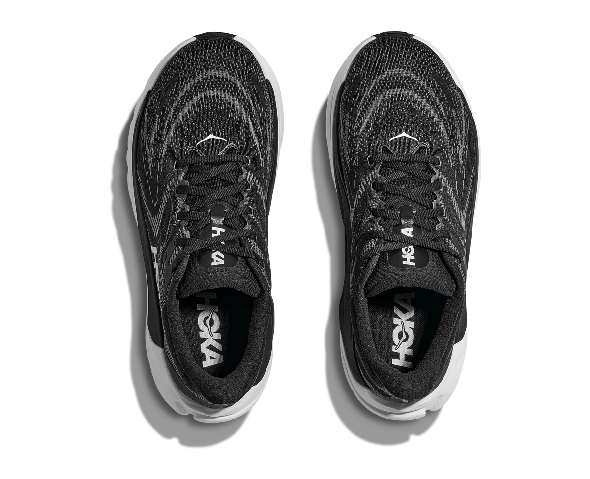 HOKA Arahi 8 Mujer Black White — vista medial