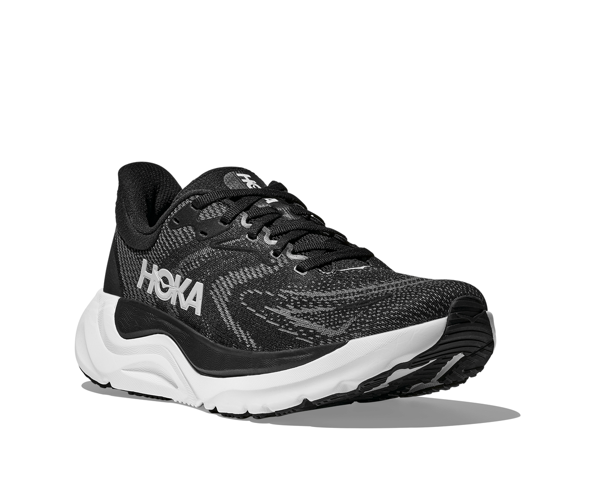 HOKA Arahi 8 Mujer Black White — vista trasera