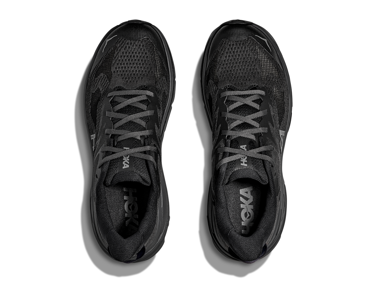 HOKA Challenger 8 Hombre Black Outer Orbit — vista medial