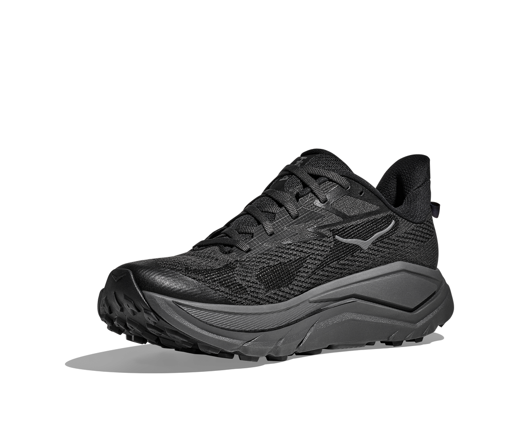 HOKA Challenger 8 Hombre Black Outer Orbit — vista frontal