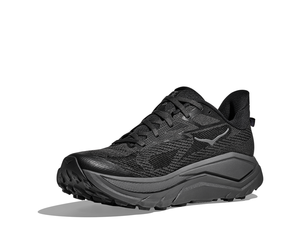 HOKA Challenger 8 Hombre Black Outer Orbit — vista frontal