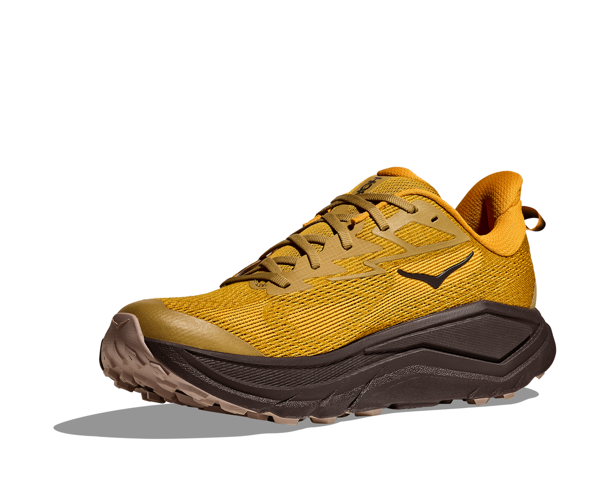 HOKA Challenger 8 Hombre Mustard Seed / Black — vista frontal