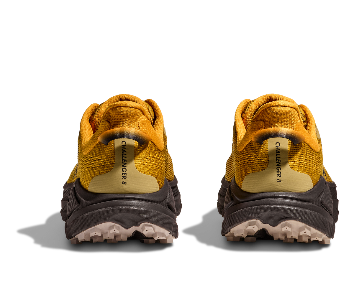 HOKA Challenger 8 Hombre Mustard Seed / Black — vista superior