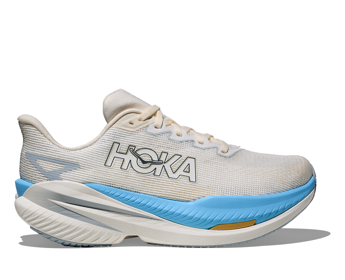 HOKA Mach X 3 Mujer White / Alabaster — vista lateral