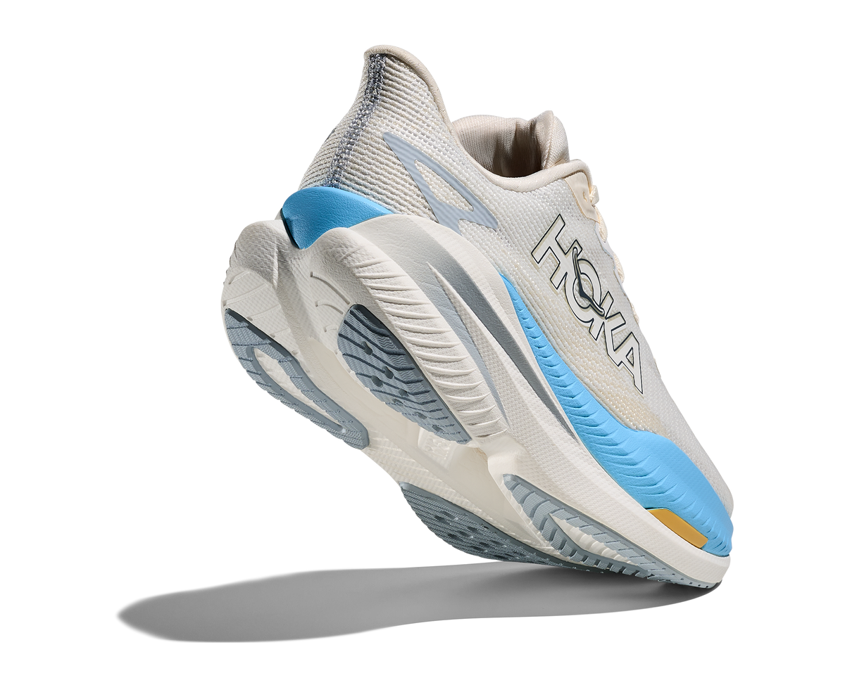 HOKA Mach X 3 Mujer White / Alabaster — vista tres cuartos