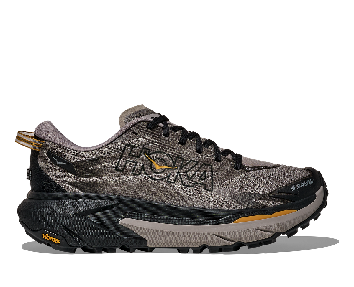 HOKA Mafate 5 Hombre Cement / Black — vista lateral