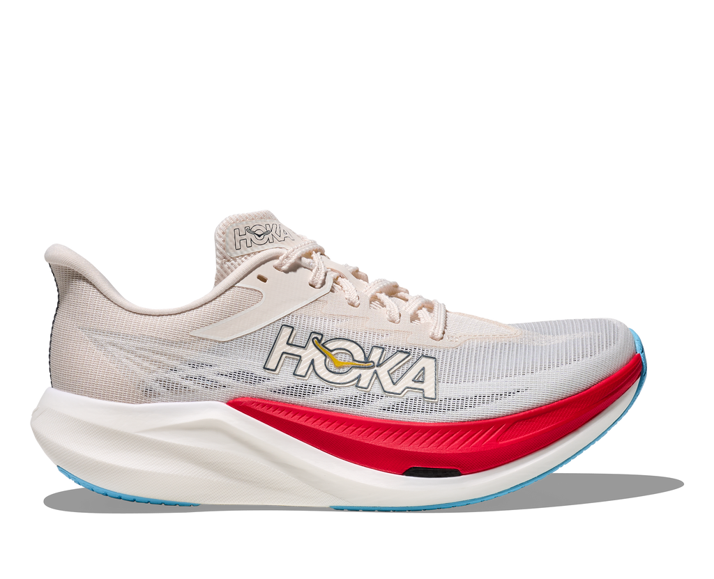 HOKA Rocket X 3 Unisex Alabaster / Frost — vista lateral