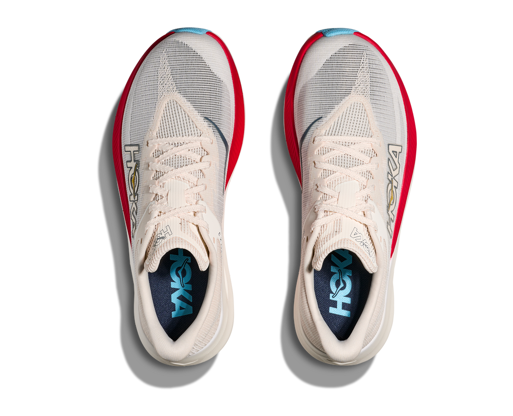 HOKA Rocket X 3 Unisex Alabaster / Frost — vista medial