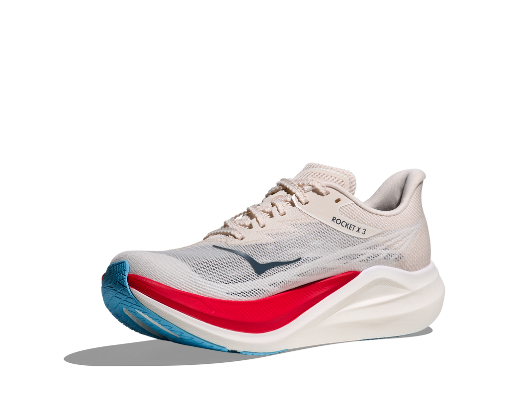 HOKA Rocket X 3 Unisex Alabaster / Frost — vista frontal