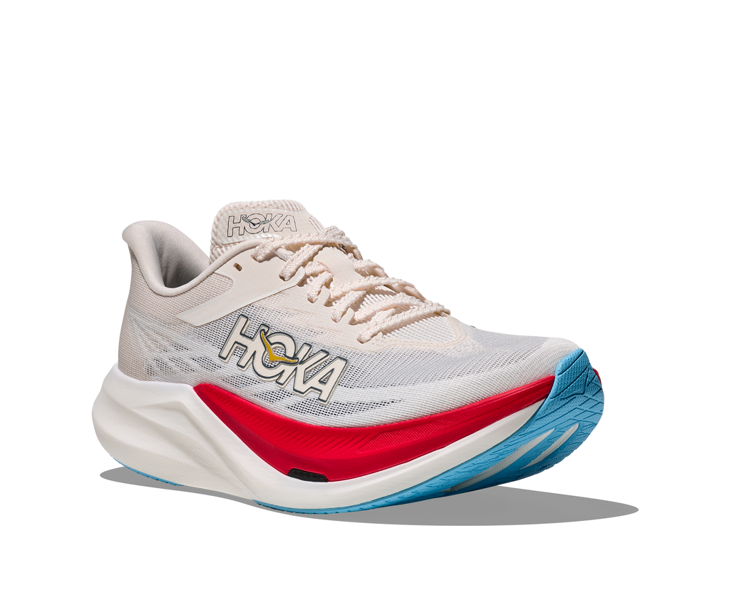 HOKA Rocket X 3 Unisex Alabaster / Frost — vista trasera