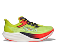 HOKA Rocket X 3 Unisex Neon Yuzu / Squid Ink — vista lateral
