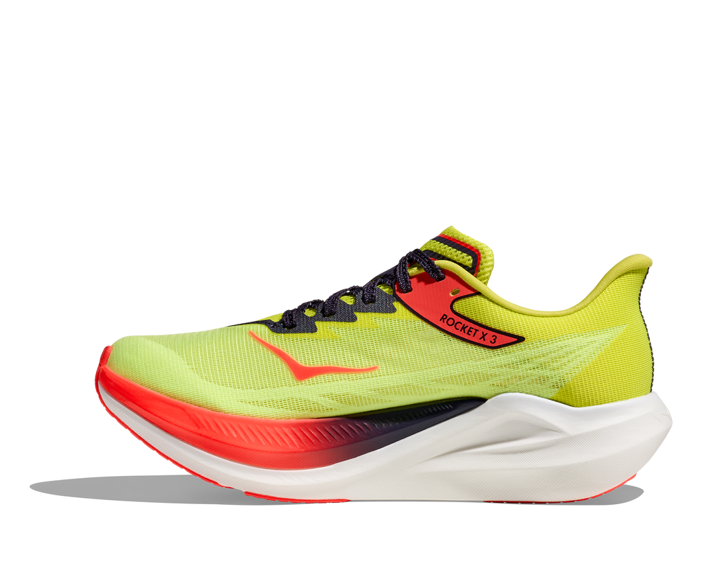 HOKA Rocket X 3 Unisex Neon Yuzu / Squid Ink — detalle