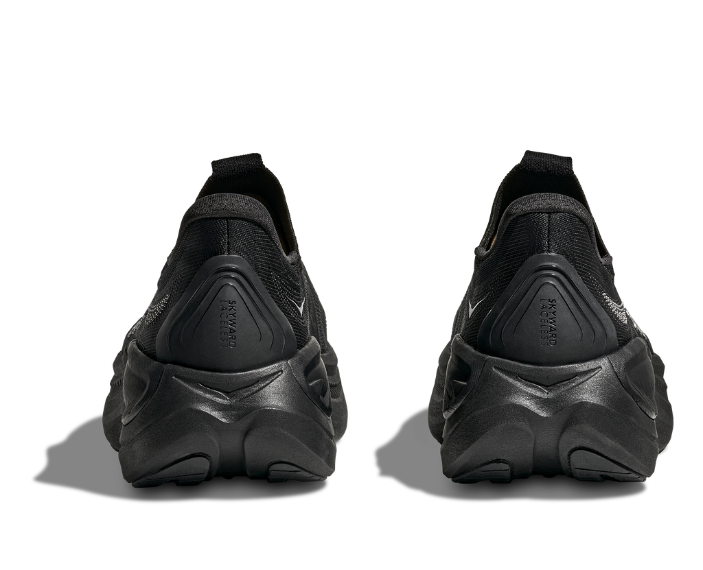 HOKA Skyward Laceless Hombre Black Black — vista superior