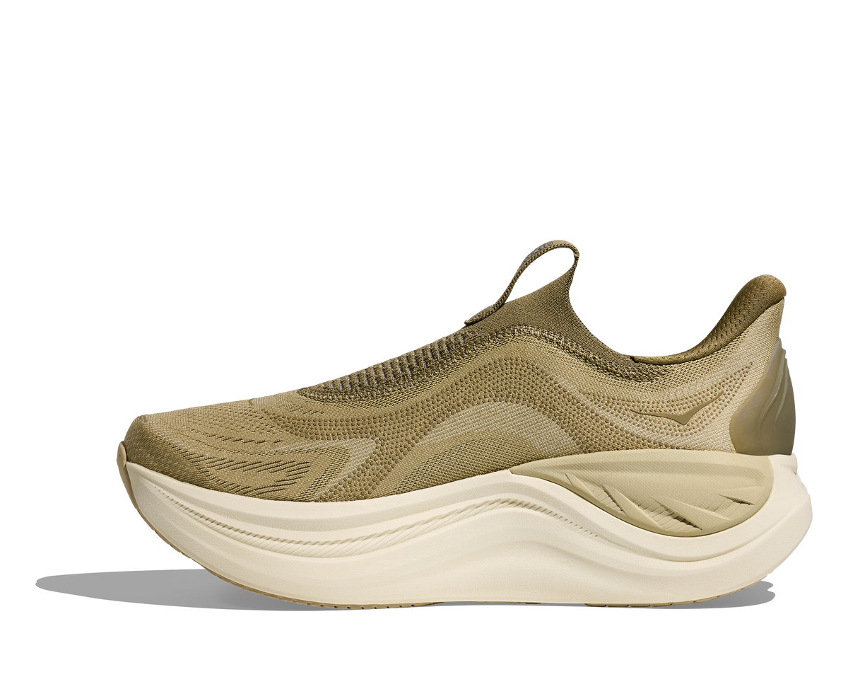 HOKA Skyward Laceless Hombre Grassland Wild Mushroom — detalle