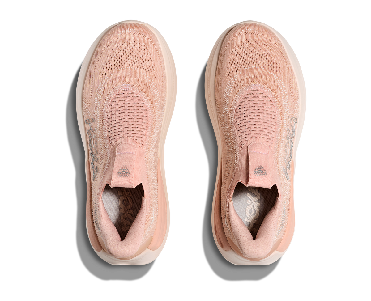 HOKA Skyward Laceless Mujer Rose Latte Rose Cream — vista medial