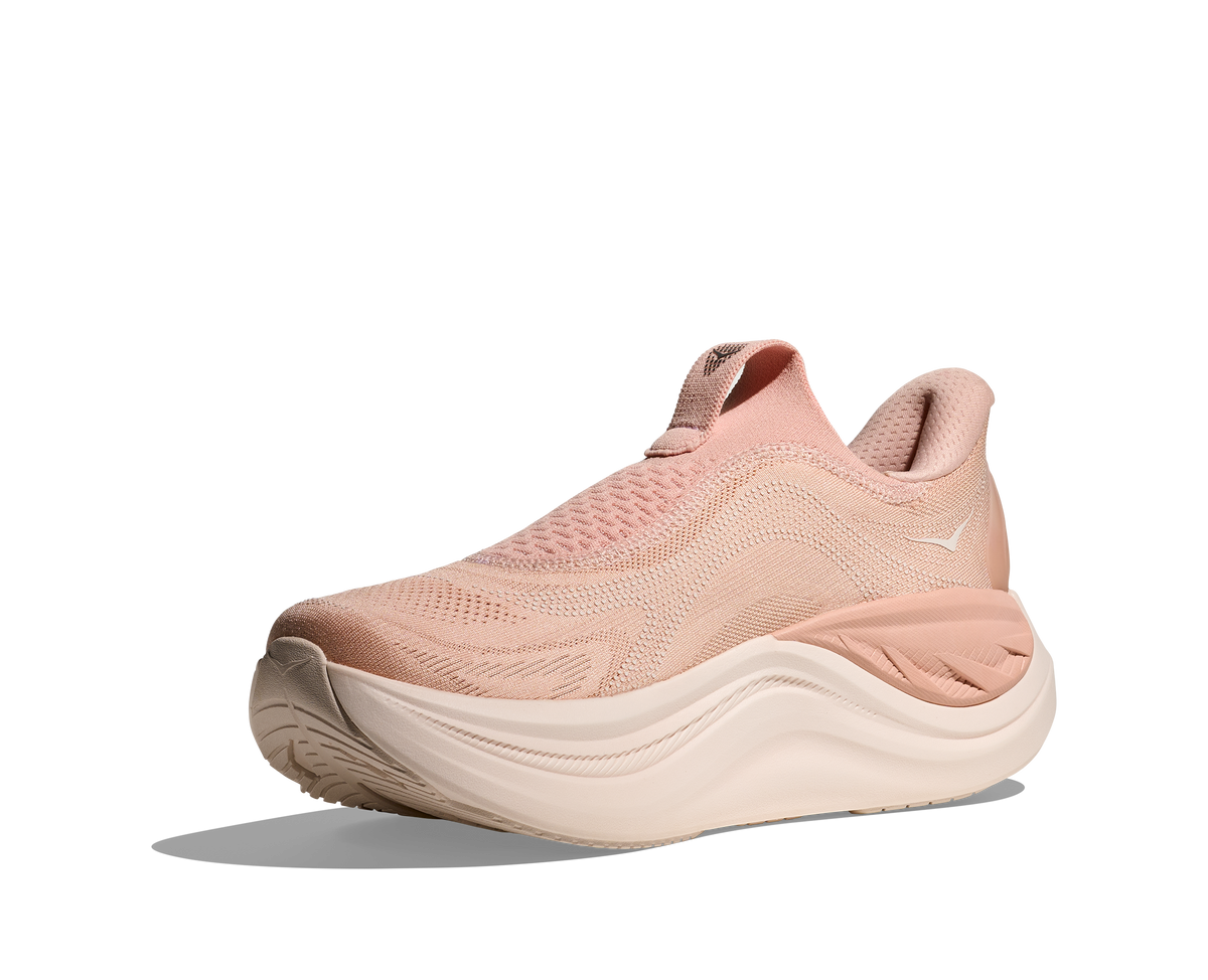 HOKA Skyward Laceless Mujer Rose Latte Rose Cream — vista frontal