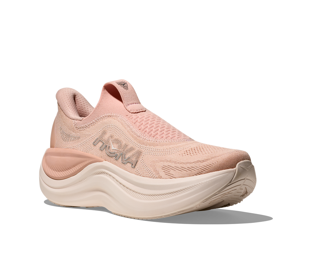 HOKA Skyward Laceless Mujer Rose Latte Rose Cream — vista trasera