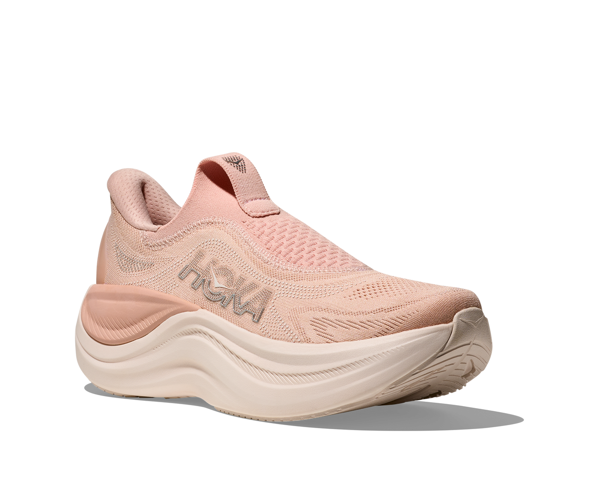 HOKA Skyward Laceless Mujer Rose Latte Rose Cream — vista trasera