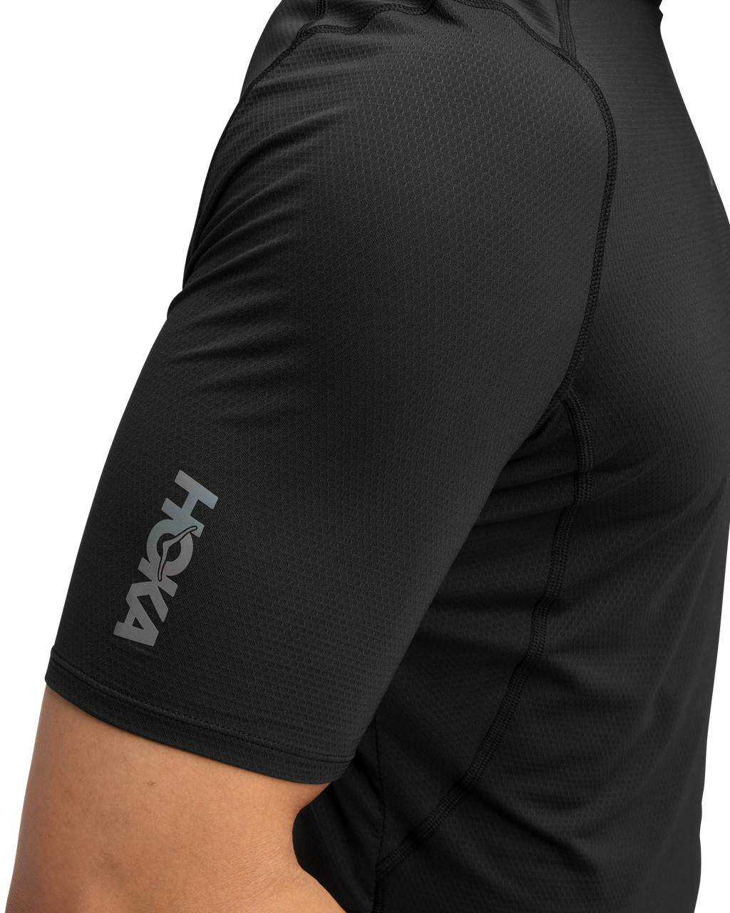 HOKA Skybreeze Short Sleeve Hombre Black — vista superior