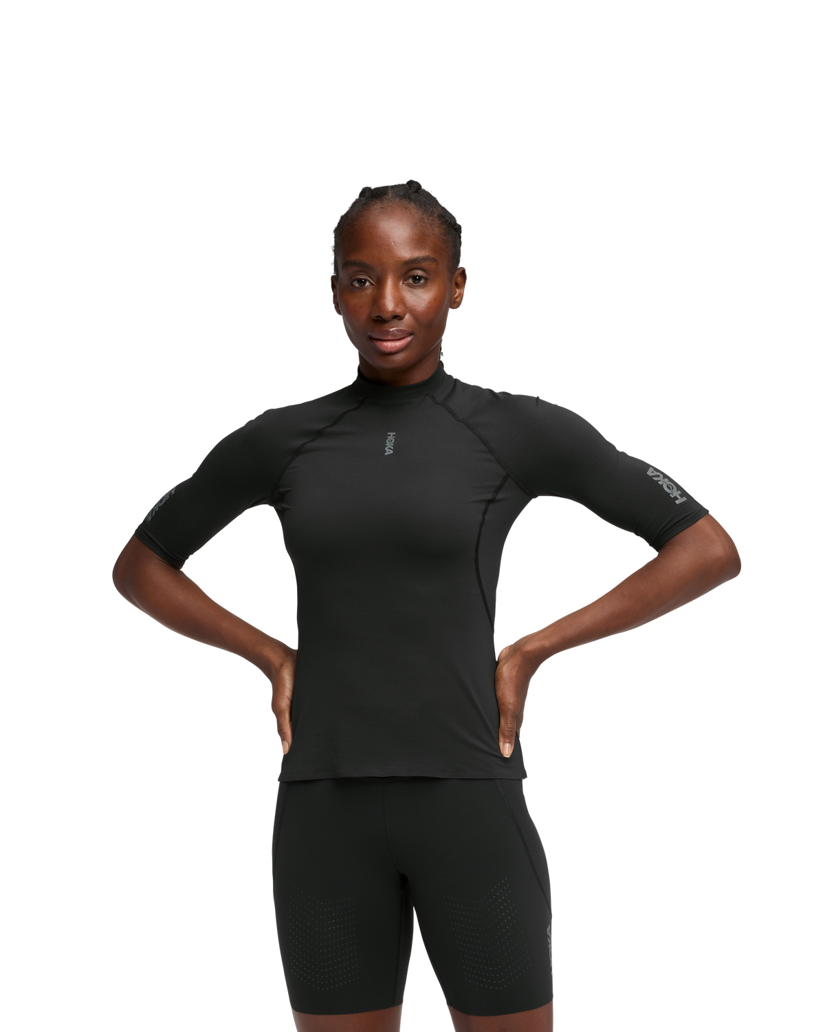 HOKA Skybreeze Short Sleeve Mujer Black — vista lateral