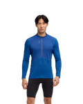 HOKA Skybreeze Long Sleeve Zip Hombre Ultramarine — vista lateral